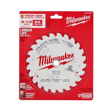Milwaukee 24 Teeth General Purpose Track Saw Blade, 165 mm Blade