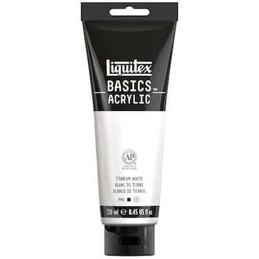 Liquitex BASICS Acrylic Paint, 250ml (8.5-oz) Tube, Titanium White