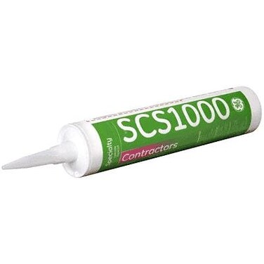 SCS1009 Ge Contractors Silicone Sealant, 10.1 oz
