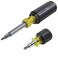 Klein Tools 80027 Screwdriver Set, 11-in-1 Multi-bit Screwdriver, 6-in-1 Stubby Screwdriver, Phillips, Slotted, Square, Torx Bits, 2-Piece