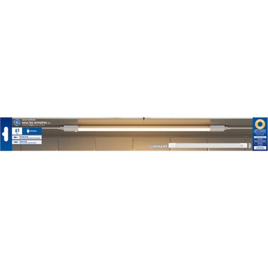 GE LED Undercabinet Light Fixture, Linkable Integrated Plug-In, Warm White, 24in (1 Pack)
