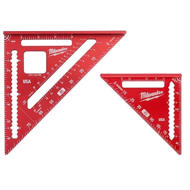 Milwaukee 7 in. Rafter Square Easy to Read MLSQ070 &amp; MILW 4-1/2" Trim Square (MLSQ070-MLSQ040)
