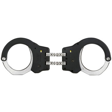 ASP Ultra Double-Locking Hinged Handcuffs, Forged Aluminum Restraints, Professional Grade Cuffs for Tactical Gear, Steel Bow, 1 Pawl