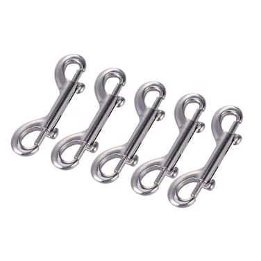 LIOOBO 10pcs Double Sided Bolt Snap Hook Zinc Alloy Portable Diving Clips for Belting Key Chains Straps Leather Craft Bags