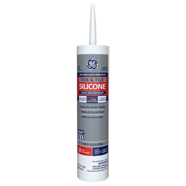 GE Sealants &amp; Adhesives GE-GE712-10.1oz GE GE712 Kitchen and Bath Sealant, 10.1 oz Cartridge, White, 10.1oz