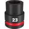 Milwaukee Shockwave 3/4-Inch Drive Standard 6 Point Impact Socket, 23 mm Size