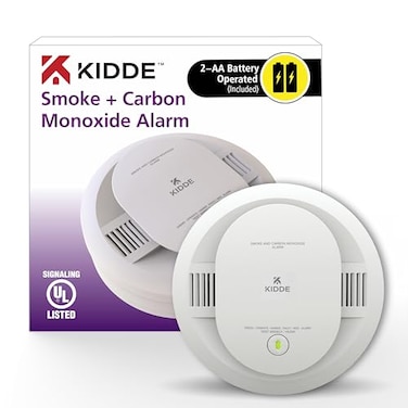 Kidde Smoke &amp; Carbon Monoxide Detector, AA Battery Powered, LED Warning Light Indicators, 1 Pack