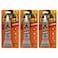 Gorilla Clear Grip Waterproof Contact Adhesive; Fast-Setting; Waterproof; Flexible; Permanent Bond; 3 Ounce Tube; Crystal Clear (Pack of 3)