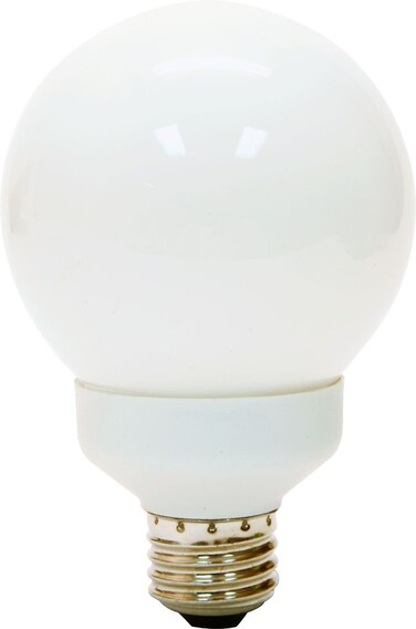GE 89633 15-Watt 800-Lumen CFL G25 Bulb 60-Watt Replacement Globe Light, White