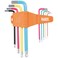 Klein Tools CBLS9M Metric Hex Key Caddy Set, Long Ball-End, 1.5 mm to 10 mm, Color-Coated Keys for Easy Identification, 9-Piece