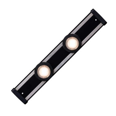 HALO HU2012PS2P930MBR 12" LED Matte Black Under Cabinet Puck Light Kit, 2 Pucks, 3000K Color Temperature