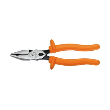 Klein Tools 12098-INS Insulated Universal Combination Pliers, Side Cutters with Crimper, 8-Inch