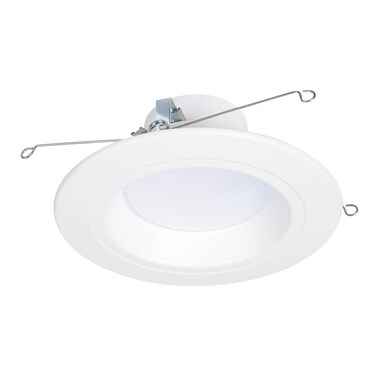 HALO RL Series 5/6 inch Recessed LED Retrofit Light, Selectable CCT (2700K-5000K) Integrated LED, Dim to Warm, White Retrofit Baffle Trim, 700 Lumens