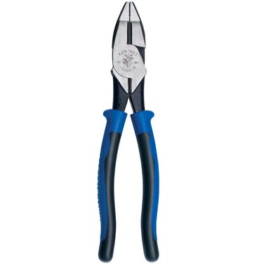 Klein Tools J20008 Pliers, 8-Inch Side Cutters, High Leverage Lineman's Pliers Cut ACSR, Screws, Nails, Hard Wire