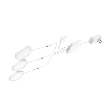 GE LED Plug In Slim Puck Light with Plastic Housing, Easy Tap Controller, and Ultra Slim Profile for Under Counter Fixtures, White