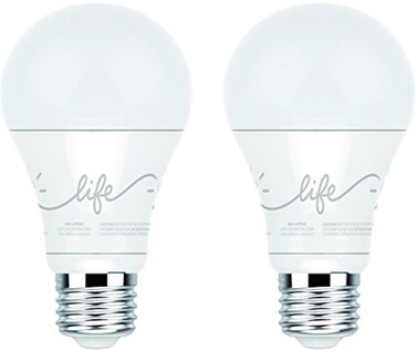 C by GE A19 C-Life Smart LED Light Bulb by GE Lighting, 2-Pack, Works with Alexa