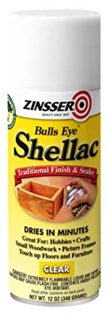12 oz Zinsser 408 Clear Bulls Eye Shellac Finish and Sealer Spray