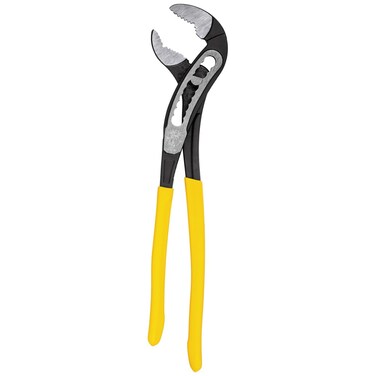 Klein Tools D50512 12-Inch Pump Pliers, Classic Klaw Quick-Adjust Tongue and Groove, Curved Jaw, Hardened Teeth for Maximum Torque