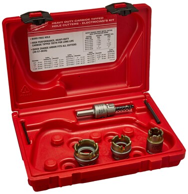 MILWAUKEE'S Hole Saw Kit,Saw Range 3/4" to 2-1/2", Black (49-22-8300)