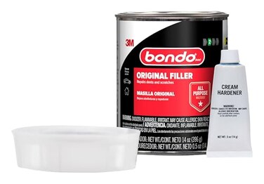 Bondo Body Filler, Original Formula for Fast, Easy Repair &amp; Restoration of your Vehicle, 00261, Filler 14 oz and 0.5 oz Hardener, 1 Can, Salmon