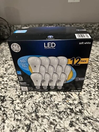 GE Soft White LED 60W Equivalent General Purpose A19 Light Bulbs (12 Pack)