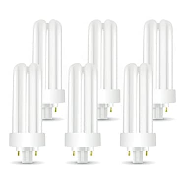 Circle (6 Pack) PLT-26W 841, 4 Pin GX24q-3, 26 Watt Triple Tube, Compact Fluorescent Light Bulb
