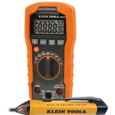 Klein Tools 80117 Multimeter Kit with a Digital Multimeter and Noncontact Voltage Tester Penlight, 2-Piece