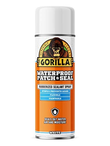Gorilla Waterproof Patch &amp; Seal Rubberized Sealant Spray; White; 14oz (Pack of 1)