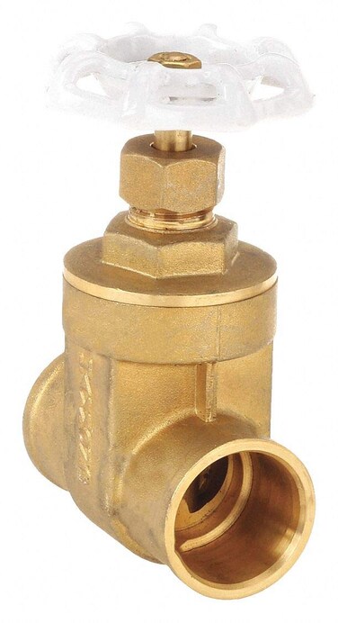 Gate Valve,1 in,Solder,Low Lead Brass