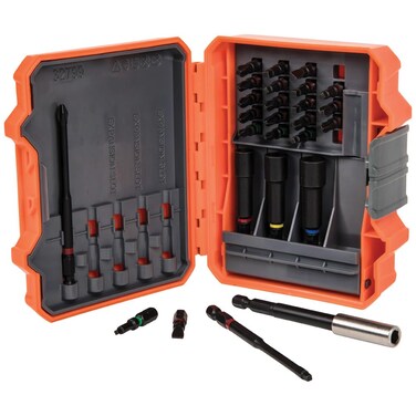 Klein Tools 32799 Impact Driver Bit Set, 26 Piece Nut Driver and Screwdriver Bit Set with Case