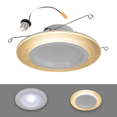 HALO RL Night Light 5/6 inch Recessed LED Trim, Retrofit Module, 1000-Lumens, Selectable CCT 2700K, 3000K, 3500K, 4000K, 5000K with Dim to Warm