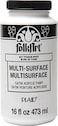FolkArt Multi-Surface Satin Acrylic Paint in Assorted Colors, 16 oz, Titanium White 16 Fl Oz