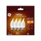 GE (4 Bulbs) 48263 Relax LED CAM Chandelier Decorative Bulbs, Bent tip, Medium Base, Dimmable, HD Light, 40 watt Equivalent, Comfortable Soft White Light, Frosted Finish