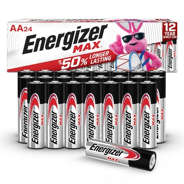 Energizer AA Batteries, Max Double A Battery Alkaline, 24 Count