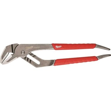 48-22-6312 12", Straight Jaw Pliers with Ream &amp; Punch Exposed Metal Handles &amp; A Precision Ground Plier Head