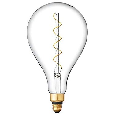 GE Vintage Style LED Light Bulb, 40 Watt, Clear Finish, PS52 Large Bulb (1 Pack)