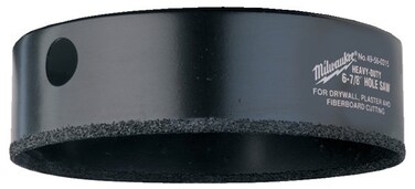 Rl Hole Saw, Carbide Grit, Black, 6-7/8 In