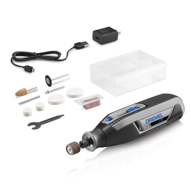 Dremel Lite 7760 N/10 4V Li-Ion Cordless Rotary Tool, Variable Speed Multi-Purpose Kit, USB Charging, Easy Accessory Changes - Perfect For Light-Duty DIY &amp; Crafting, Sanding, Engraving and Polishing