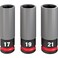 Milwaukee Impact Socket Set Enc. 1/2" Long 03 Pcs w/ Cover - 49-66-7830