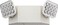 Lithonia Lighting EU2C M6 LED Emergency Light for Office, Business, Restaurants, and Commercial Use, 2 Lamps, 90-Minute Battery Backup Power, Square, Ivory White