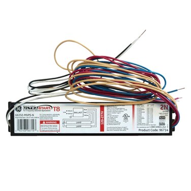 GE Lighting UltraMax Proline Electronic Ballast, 120/277 Volt Program Start Ballast, Normal Ballast Factor, Ballast for Fluorescent Light (2) or (1) Lamp T8