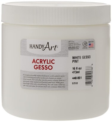 Handy Art Student Acrylic 16 ounce, White Gesso, 1 Pound (Pack of 1)