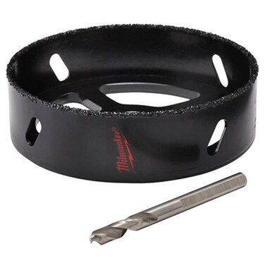 Rl Hole Saw, Carbide Grit, Black, 6-5/8 In