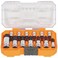 Klein Tools 65213HEX Knurled Hex Bit SAE Socket Set, 1/4, 3/8 and 1/2-Inch Drives, Premium Cr-V Steel, SAE Sizes 5/64 to 9/16-Inch, MODbox Case, 13-Piece
