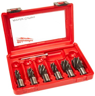 Annular Cutter Kit, 6 Cutters, 1 Bit, 7 Pc