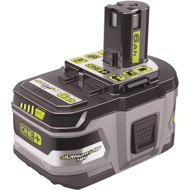 Ryobi P193 18 Volt 6.0 Ah ONE+ Lithium-Ion LITHIUM+ HP High Capacity Compact Battery