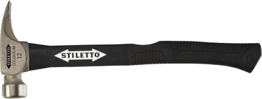 Stiletto TI12SC-F 12 oz Ti Smooth Face with Curved Poly-Fiberglass Handle, 16
