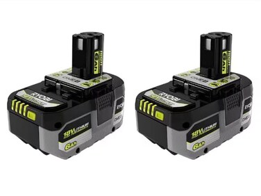 RYOBI ONE+ 18V High Performance Lithium-Ion 6.0 Ah Battery (2-Pack)