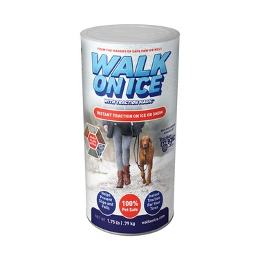 Traction Magic Walk on Ice - Instant Grip for Snow &amp; Ice, Prevent Slips &amp; Falls, Safe for Kids, Pets, &amp; Cars, Unique Mineral Blend, 100% Salt &amp; Chemical Free, 1.75 lb CAN for Walkways &amp; Sidewalks