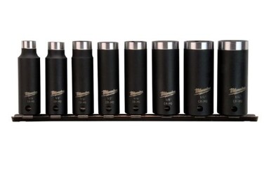 Impact Socket Set, 3/8 In Dr, 8 pc